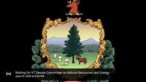 An image displayed of a failed upload of a Senate Committee on Natural Resources meeting