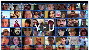 A still from Sen. Bernie Sanders' thank-you video