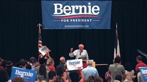 Sen. Bernie Sanders campaigns in Iowa in July 2015