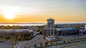 The University of Vermont water tower