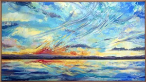"Panoramic Sky Over Shelburne Bay" by Katharine Montstream