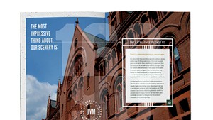 Working concept from the rebranding campaign for UVM