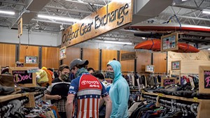 Shoppers at Outdoor Gear Exchange in Burlington