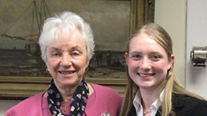 Former Vermont Gov. Madeline Kunin with a Girls Rock the Capitol intern