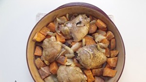 Home Cookin': Maple-Roasted Chicken and Sweet Potatoes