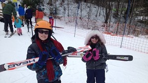 Chase and Giada Willet of Colchester learned to ski last season at Smugglers&rsquo; Notch