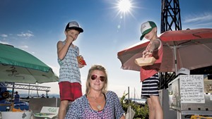 Mom: Jamie Wilhite, 41, owner of Relish gourmet hot dog cart
    Sons: Jameson, 7, and Clayton, 6