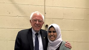 Sen. Bernie Sanders and Firdaus Muhammad