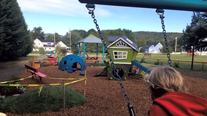 Northfield Falls Community Playground  at Northfield's Brown Public Library