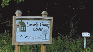 The Lamoille Family Center in Morrisville created its story walk trail five years ago and changes the featured book seasonally
