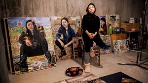 Misoo in her basement studio in November