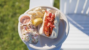 Lobster roll at the Steamship Pier Bar &amp; Grill