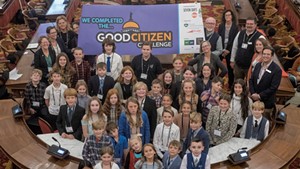 Good Citizen organizers and partners with participants in the House chamber