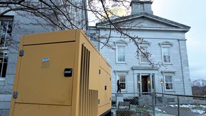 A generator at the Vermont Statehouse