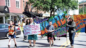 Campers protesting in Montpelier in 2019