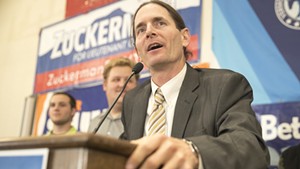 David Zuckerman after unofficial results show he won the race for lieutenant governor