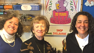 Elizabeth Bluemle, Darrilyn Peters and Josie Leavitt at Flying Pig Bookstore