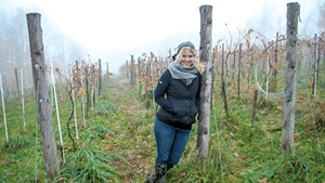 Deirdre Heekin in her Barnard vineyard