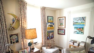 Bill Brooks' New Haven farmhouse is filled with folk art.