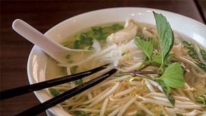 Chicken noodle pho at Pho Capital