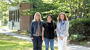 From left: Kristin Romick, Katie Cunningham and Violet Nichols of the South Burlington School District