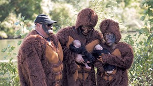 Sasquatch family in the costume contest