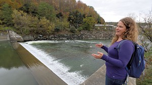 Kassia Randzio touring the Bailey Dam