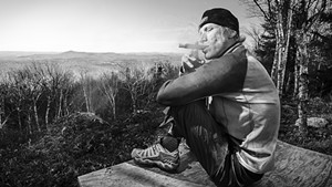 Rusty DeWees on Worcester Ridge, Elmore, 2012;