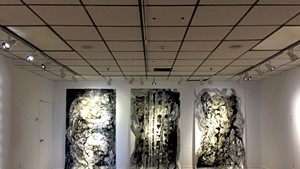 Left to right: "Untitled 3,""Waterfall" and "Bartholomew"