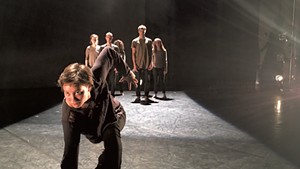The Dance Company of Middlebury in rehearsal for Border /  Zones