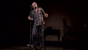 David Cale performing We're Only Alive for a Short Amount of Time at the Goodman Theatre in Chicago