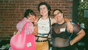 From left: Dyke Night organizers Joules Garcia, Zoo Holmstr&ouml;m and Teppi Zuppo