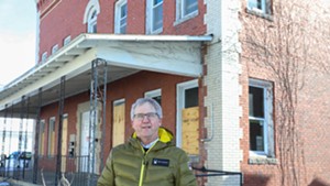 Joe Kasprzak, St. Johnsbury assistant town manager, at the former hotel building