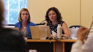 Mayor Emma Mulvaney-Stanak (right) and chief administrative officer Katherine Schad