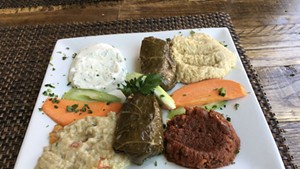 Mezze platter at Tuckerbox in White River Junction