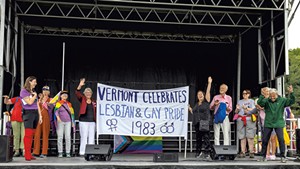 Celebrating the original Burlington Pride Parade at last year's event