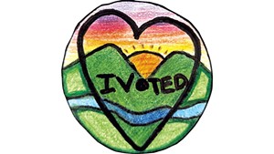 Kezia Warfisch's "I Voted" sticker