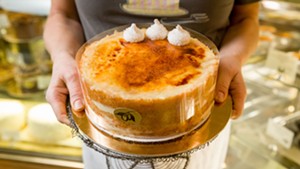 Crème brûlée cake at Mirabelles