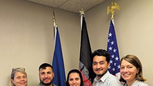 From left: Anne Miller, Hamed Noorzai, Drukhshan Farhad, Sayed Yassin Hashimi and Molly Gray of the Vermont Afghan Alliance