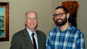 Rep. Peter Welch, left, with Ahmed Alsaeedi