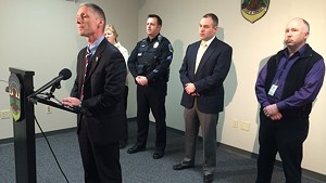 Former Burlington Police Chief Michael Schirling during a 2015 press conference on the killing of 23-year-old Kevin DeOliveira.