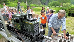 Mark Smith at the railroad turntable