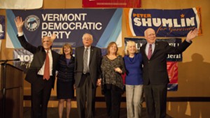 Vermont's congressional delegation and their spouses.