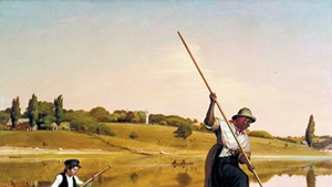 "Eel Spearing at Setauket" (1845) by William Sidney Mount