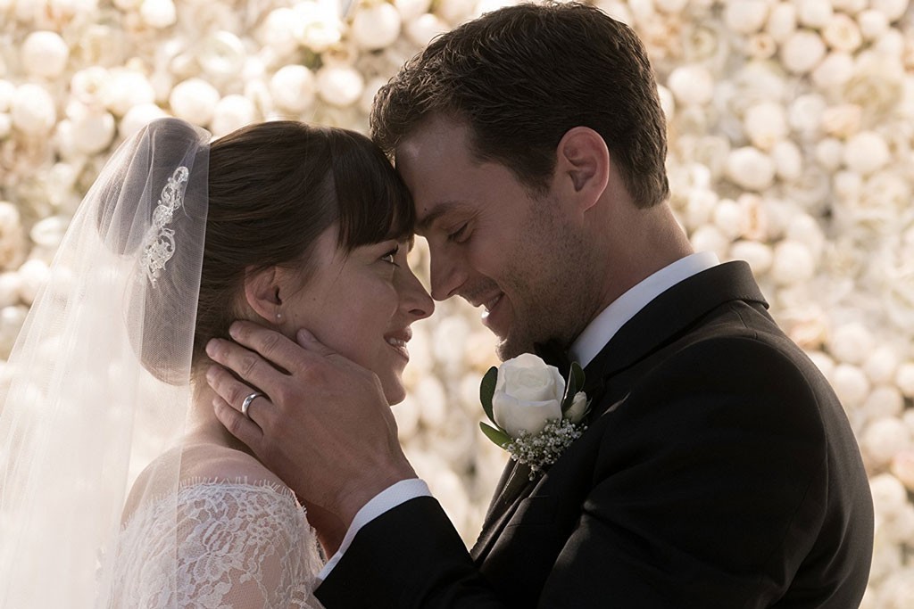 FIFTY SHADES OF MEH Johnson and Dornan tie the knot, and some other knots, in the third film based on E.L. James’ best sellers.