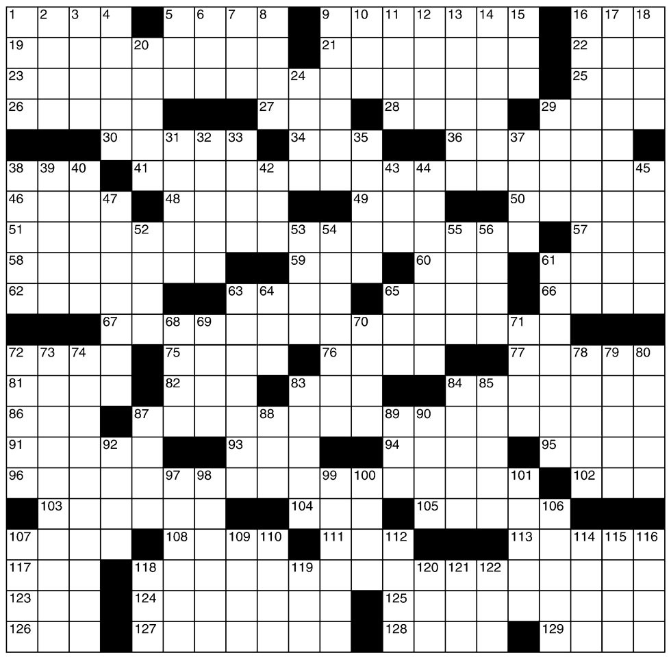 Crossword: No Clouds Up North (8/12/20) Crossword Seven Days