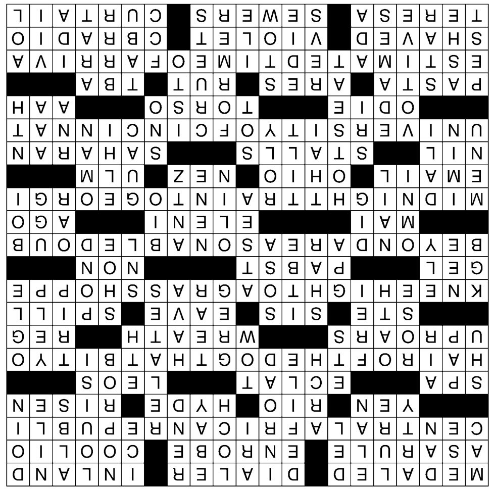 Crossword: One Too Many (10/7/200 Crossword Seven Days Vermont