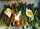 Fat Roasted Asparagus With Poached Eggs and Toasted Breadcrumbs