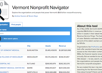 <i>Seven Days</i> Releases Database Driving Its Series on Vermont’s Nonprofit Economy