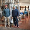 Matt Wilson (left) and Kris Nelson at Zero Gravity Craft Brewery